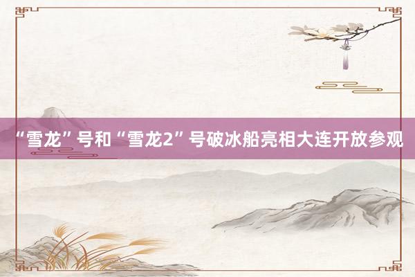 “雪龙”号和“雪龙2”号破冰船亮相大连开放参观