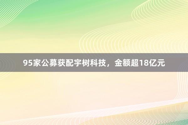 95家公募获配宇树科技，金额超18亿元