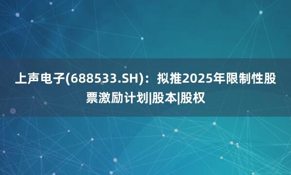 上声电子(688533.SH)：拟推2025年限制性股票激励计划|股本|股权