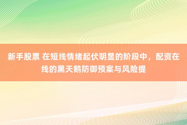 新手股票 在短线情绪起伏明显的阶段中，配资在线的黑天鹅防御预案与风险提